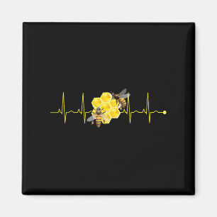 Funny Bee Heartbeat Natur Buzzing Insect Lov Magnet