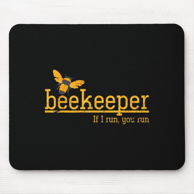 Funny Bee Hive Honey Lover Gift Beekeeper  Mousepad (Vorne)