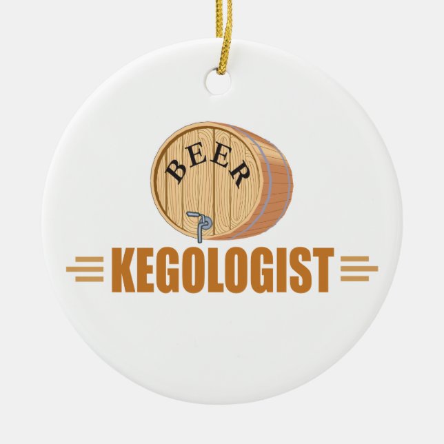 Funny Bee Keg Keramikornament (Vorne)