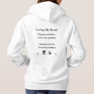 Funny Bee Love My Honey Hooded Sweatshirt