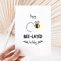 Funny Bee Pun Beldate Carte d'Anniversaire
