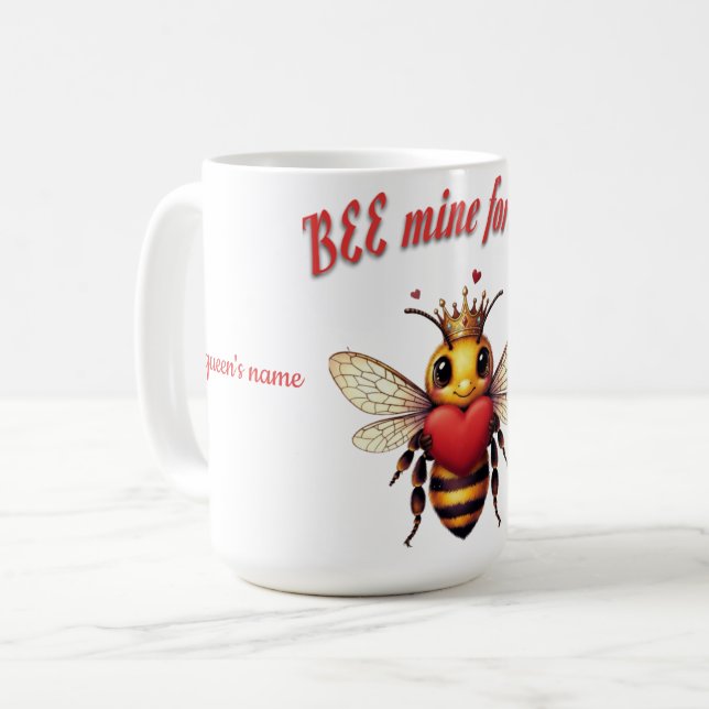 Funny Bee Pun Valentine  Kaffeetasse (Vorderseite Links)