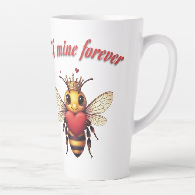 Funny Bee Pun Valentine  Milchtasse (Rechts)