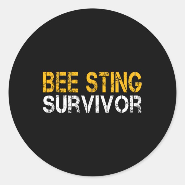 Funny Bee Sting Survivor Kids Bee Keeper wird gut Runder Aufkleber (Vorderseite)