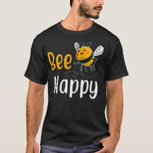 Funny Beekeeper Bee Happy Honeycomb Bienenzucht Zi T-Shirt