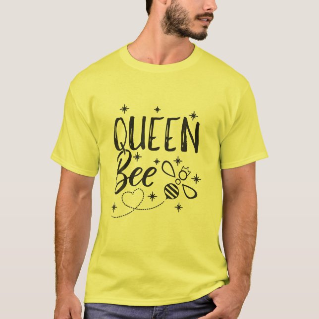 Funny Beekeeping Gift Queen Bee Crown Bee Queen T-Shirt (Vorderseite)
