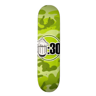 Funny Beer : 30, hellgrüne Camouflage, Tarnung Skateboard