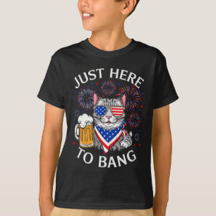 Funny Beer 4. Juli Cat Lover direkt hier zum Bang T-Shirt