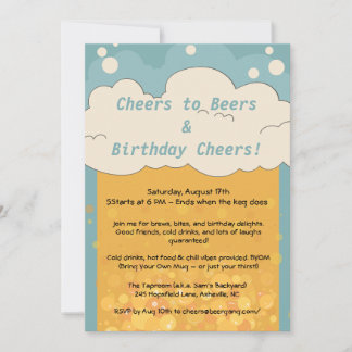 Funny Beer Birthday Einladung - Brew Bash Party