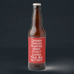 Funny Beer Christmas Holiday Reindeer Names Bierflaschenetikett<br><div class="desc">Dieses Design wurde mit digitaler Kunst erstellt, es kann personalisiert sein, indem man die Option Anpassen wählt. Kontaktieren Sie mich unter colorflowcreations@gmail.com , wenn Sie dieses Design für ein anderes Produkt haben möchten. Kaufen Sie meine originale abstrakte Acrylmalerei zum Verkauf unter www.etsy.com/shop/colorflowart. Sehen Sie mehr meiner Kreationen oder folgen Sie...</div>