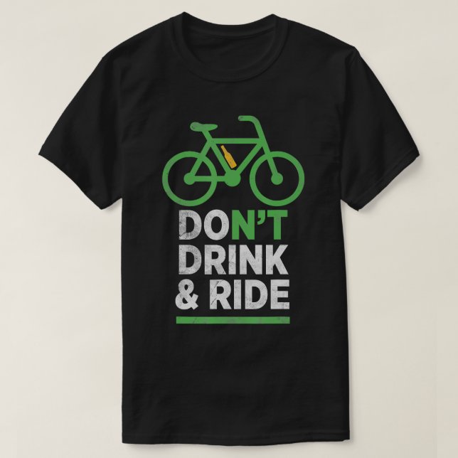 Funny Beer Dont Drink Reiten T-Shirt (Design vorne)