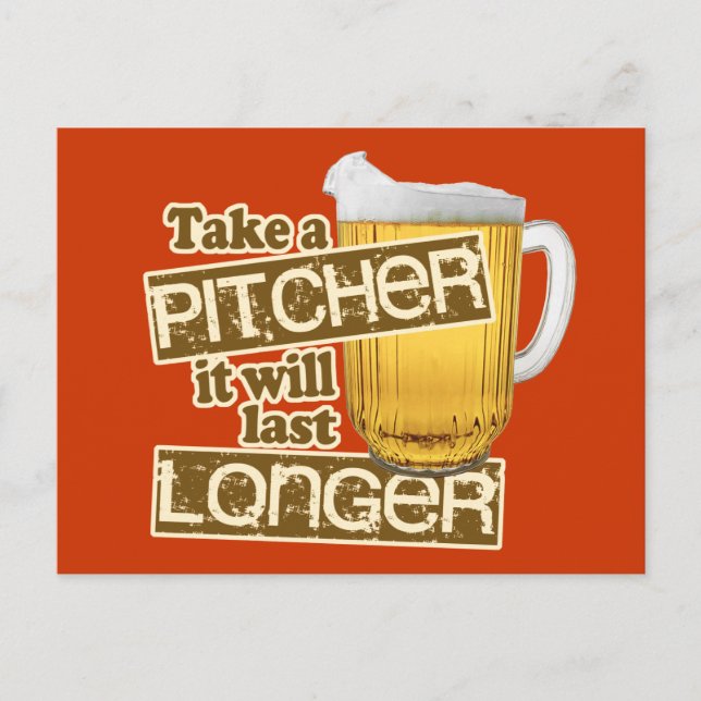 Funny Beer Drink Spaß Postkarte (Vorderseite)
