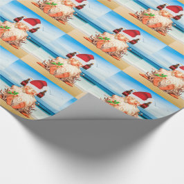 Funny Beer Drinks Weihnachtsgenom am Strand Geschenkpapier