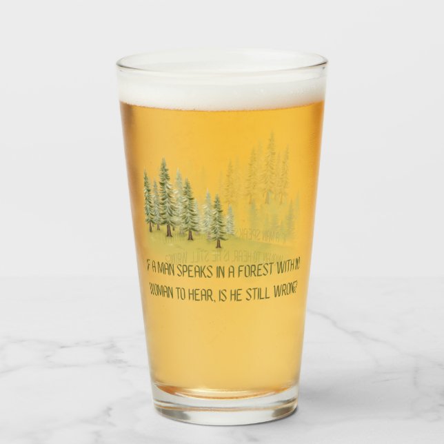 Funny Beer Glass for Men Glas (Vorne (Gefüllt))