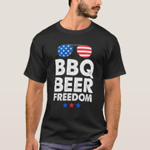 Funny Beer GRILLEN Freedom Tee Shirt Men American 