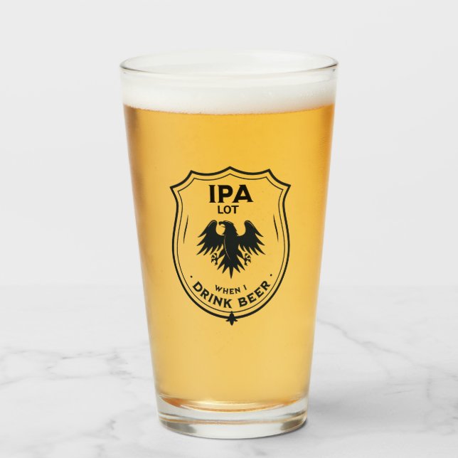 Funny Beer Lover Glas (Vorne (Gefüllt))