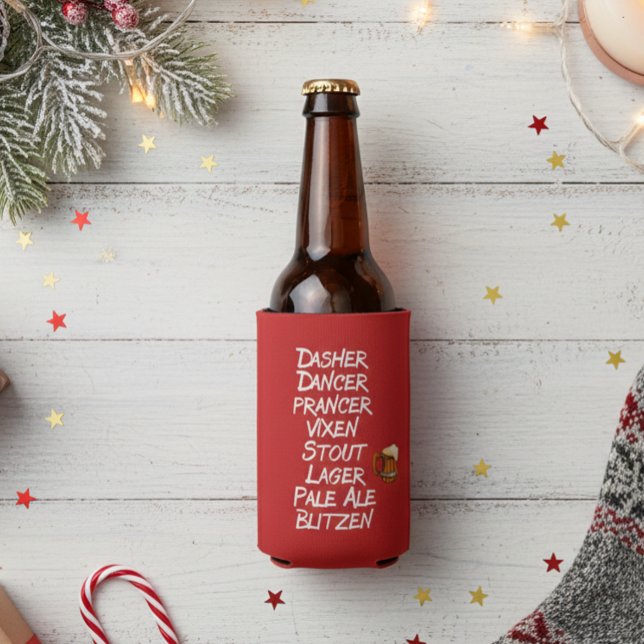 Funny Beer Reindeer ernennt Weihnachten Flaschenkühler (Von Creator hochgeladen)