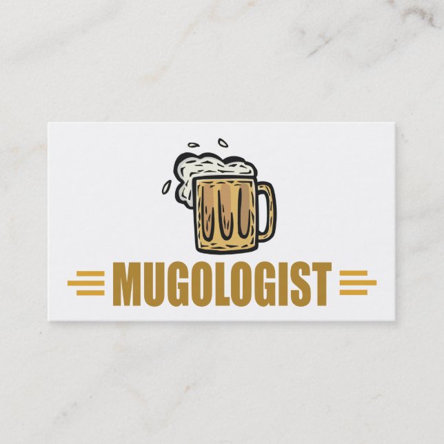 Funny Beer Tasse Visitenkarte (Vorderseite)
