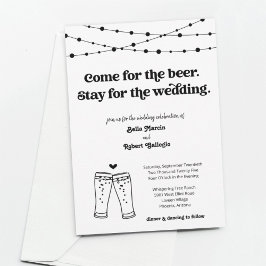 Funny Beer Theme Wedding Einladung