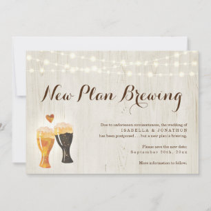 Funny Beer Wedding Postponement Ankündigung