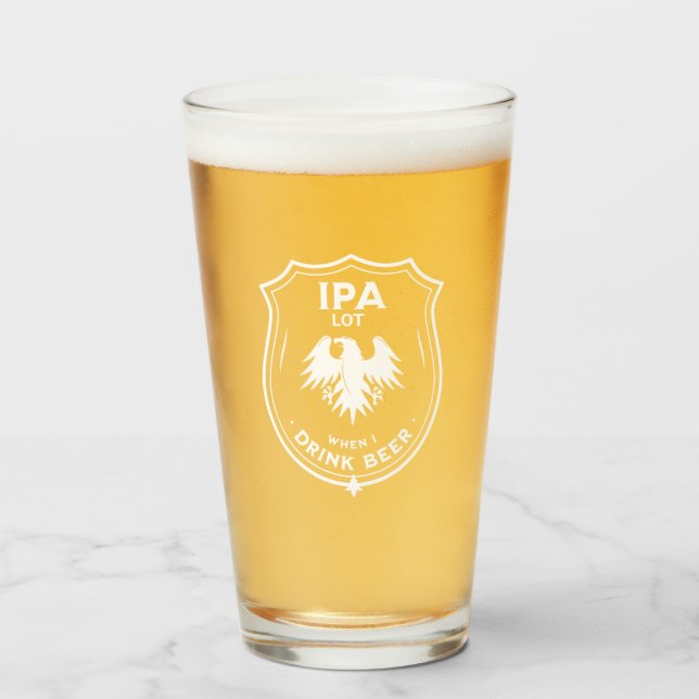 Funny Beer Zitat Glas (Vorne (Gefüllt))