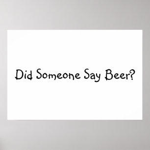 Funny Beer Zitat Poster