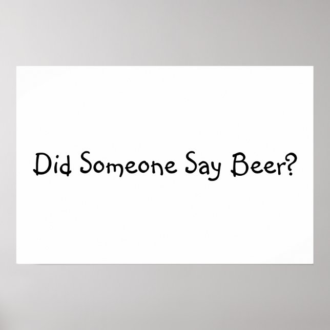Funny Beer Zitat Poster (Vorne)
