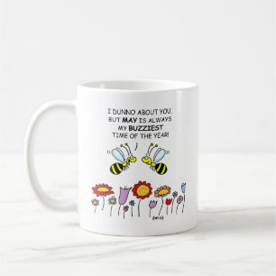 Funny Bees in May Blume Gardener Kaffeetasse