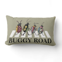 Funny Beetles Lumbar Throw Kissen