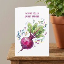 Funny Beetroot Up Beat Personalized Birthday