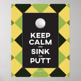 Funny Behalt Calm Golf Poster