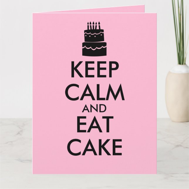 Funny Behalten Ruhe und essen Cake Riesengebirge G Karte (Vorderseite)