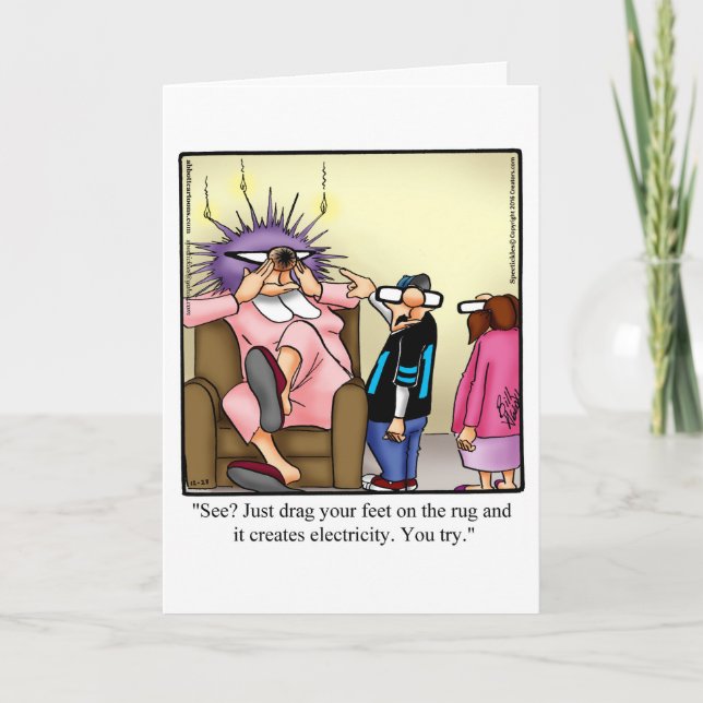 Funny Behaltend in Touch Grußkarte Karte (Vorderseite)