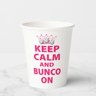 Funny Behielt Calm Dice Bunco Paper Cups Pappbecher