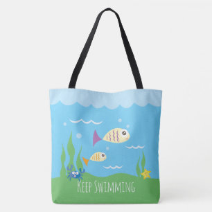 Funny Behielt nur schwimmen Unterwasser-Ozeanfisch Tasche