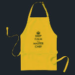 Funny behielt ruhige Meister Koch Grillen Schürze<br><div class="desc">Funny behielt ruhige Meister Koch Grillen Schürze für Männer. Vintage Typografie-Vorlage mit marineblauer Krone. Anpassbare Farben. Erstellen Sie Ihre eigene Spaß KeepCalm Parodie. Niedliche Geburtstag oder Happy Vatertag Geschenkidee für Grillmeister, Grillen König, besten Vater, Grill Meister Ehemann, cooler Stiefvater, bester Großvater, Onkel, Chef, Bruder, Freund, Familienmitglied, Koch, Koch, Kollege, Mitarbeiter,...</div>