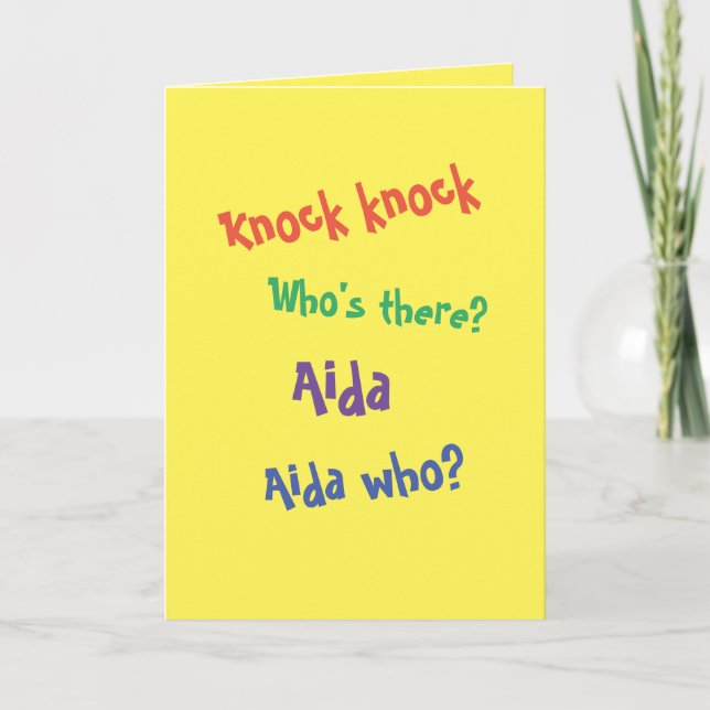 Funny Belated Birthday Card Knock Knock Jock Karte (Vorderseite)