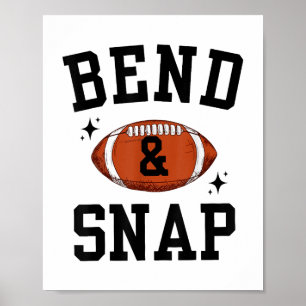 Funny Bend und schläfchen Football Game Day Niedli Poster
