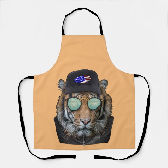 Funny Bengalisch Tiger Wood Schürze (Vorderseite)