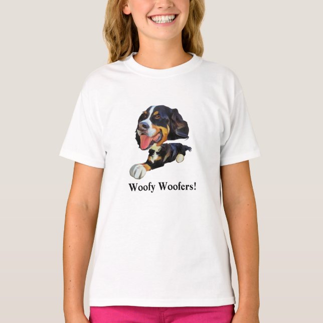 Funny Bernese Mountain Dog Girls T - Shirt (Vorderseite)