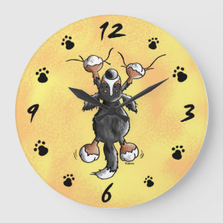 Funny Bernese Mountain Dog Wall Clock Große Wanduhr