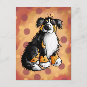 Funny Bernese Mountain Hund Cartoon Postcard Postkarte