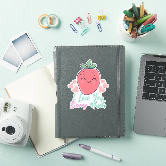 Funny Berry I Liebe You Aufkleber (iPad Hülle)