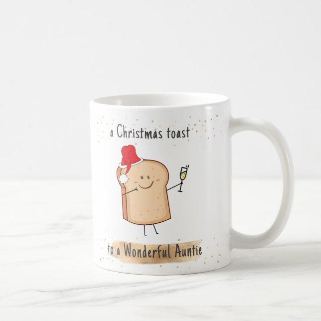 Funny Best Auntie Weihnachtsfeiertag Kaffeetasse (Rechts)
