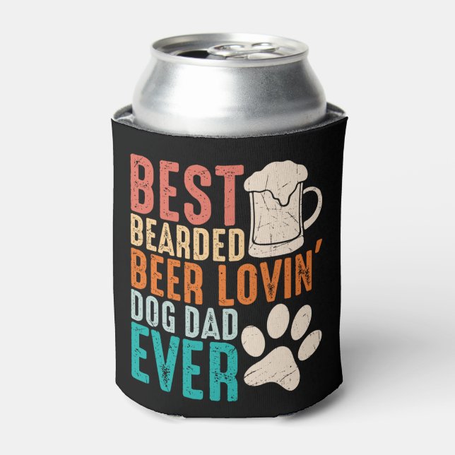 Funny Best Bartded Love Hunde Vater Dosenkühler (Kanne Vorderseite)