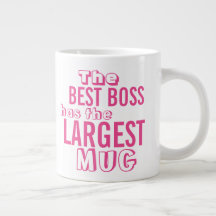 Funny Best Boss Pink Zitat Große Tasse - Büro Humo