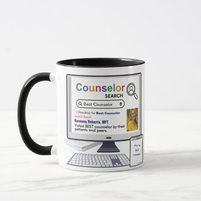 Funny Best Counselor Search Ergebnis mit Foto Tasse (Links)