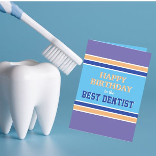 Funny Best Dentist Happy Birthday card Feiertagskarte