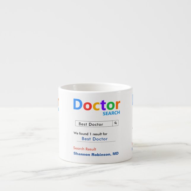 Funny Best Doctor Search Espressotasse (Vorderseite)