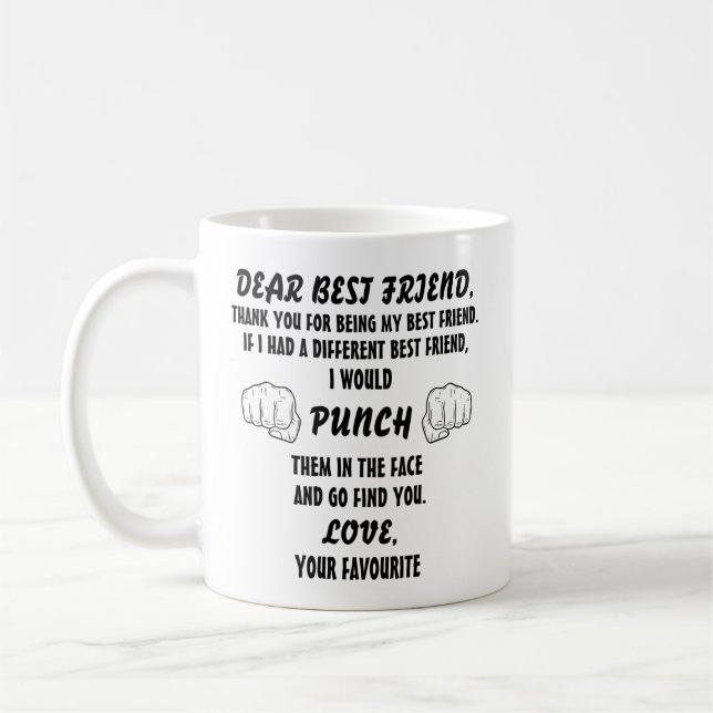Funny Best Friend Geschenke für den besten Freund Kaffeetasse (Links)